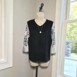 Vintage Michael Simon Halloween Sweater Ghosts  &  Necklace - Women’s Small